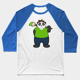 Panda as Painter with Paintbrush Baseball T-Shirt